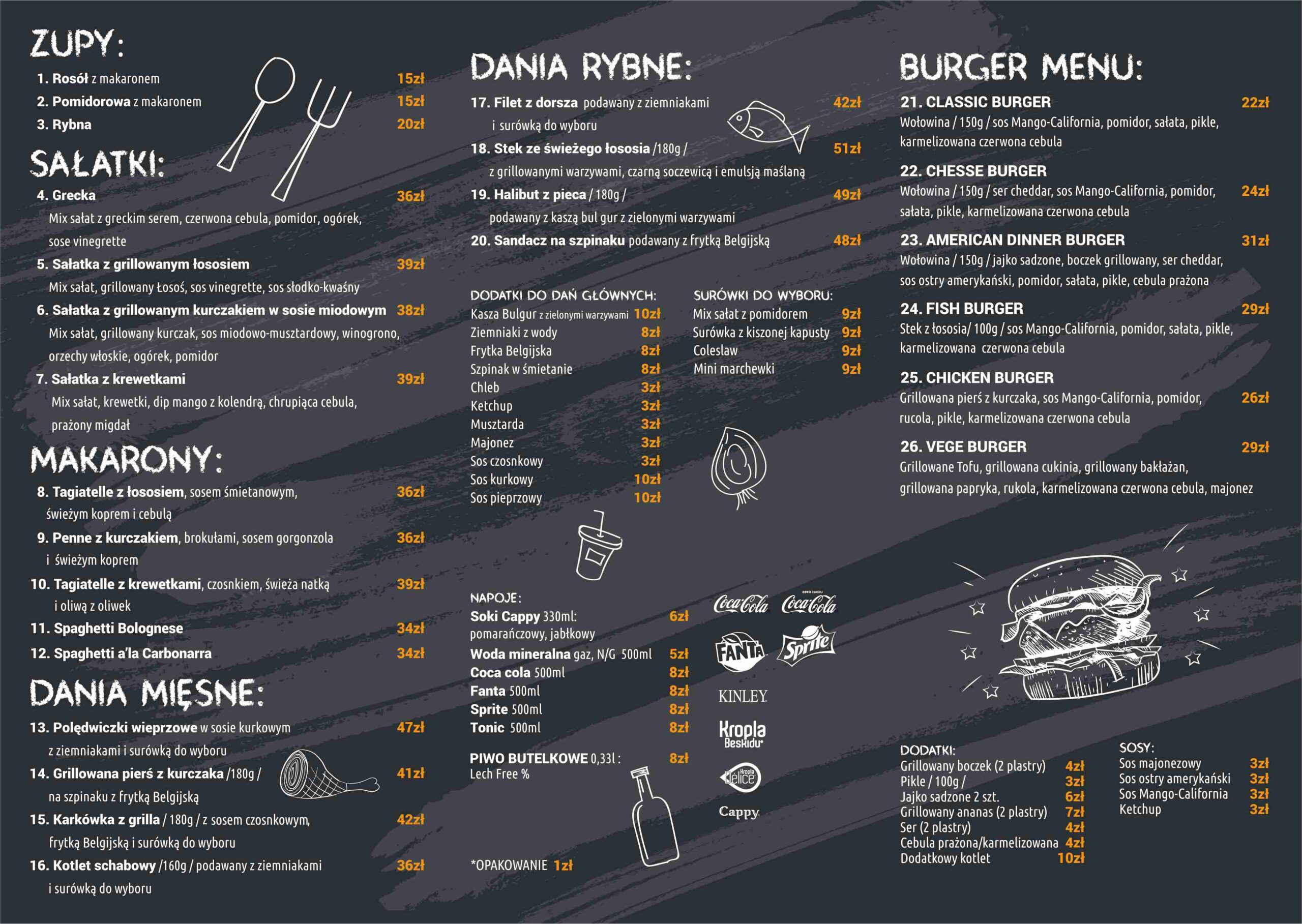 California Menu Example